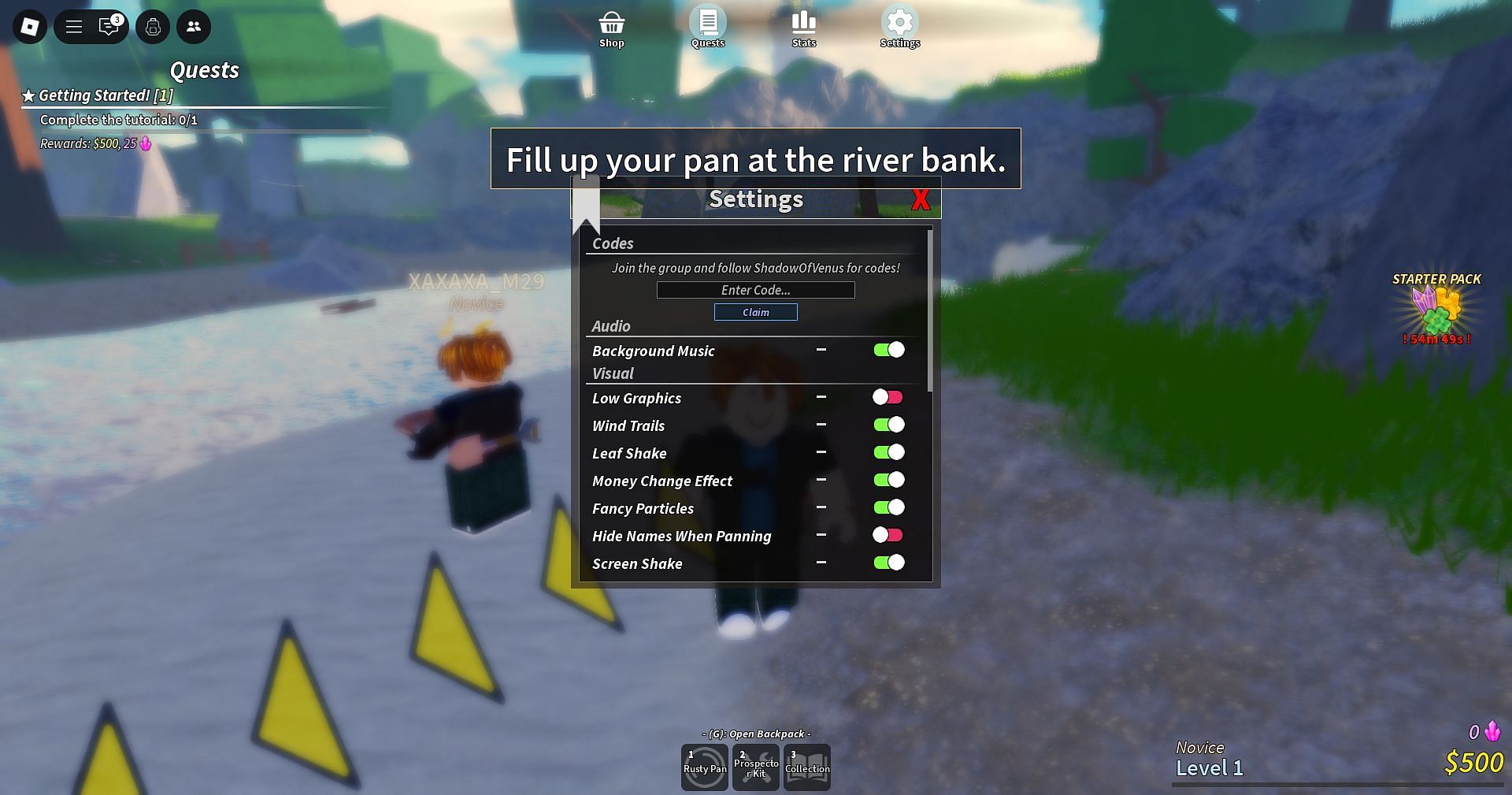 Redeem the code here (Image via Roblox)